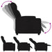 Relaxfauteuil Zwarte Stof