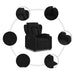 Relaxfauteuil Zwarte Stof