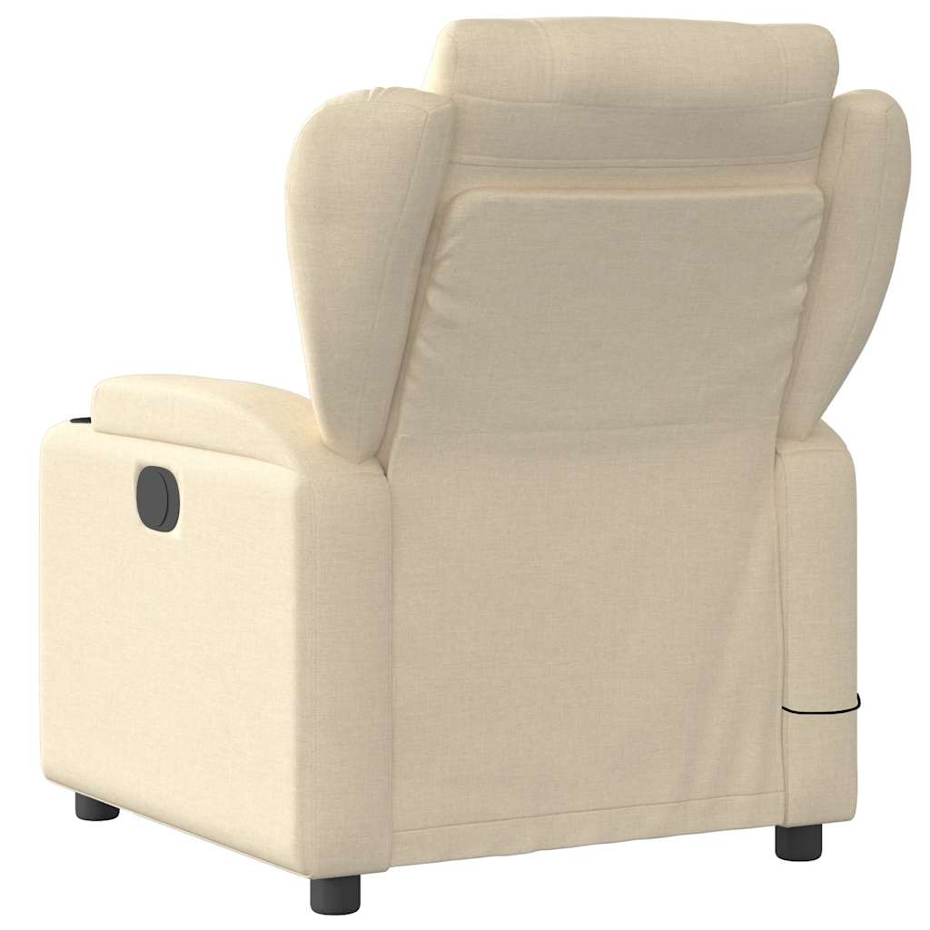 Massagestoel met crèmekleurige stof