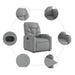 Relaxfauteuil lichtgrijze stof