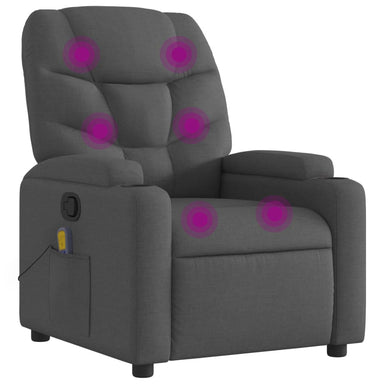 Massagestoel in donkergrijze stof