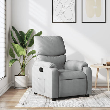 Relaxfauteuil lichtgrijze stof