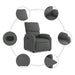 Relaxfauteuil Donkergrijze Stof 1