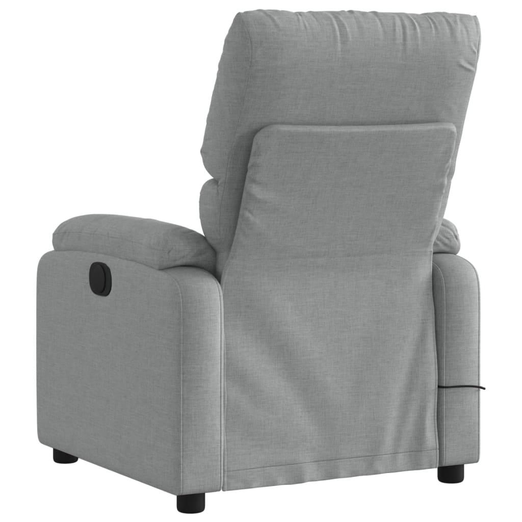 Massagestoel met lichtgrijze stof