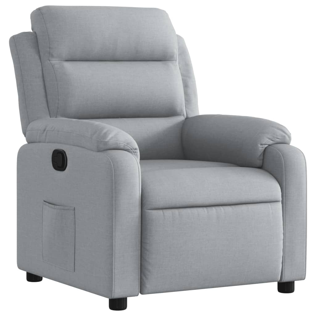 Relaxfauteuil lichtgrijze stof