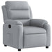 Relaxfauteuil lichtgrijze stof