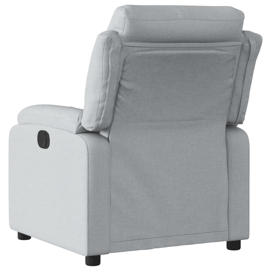 Relaxfauteuil lichtgrijze stof