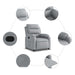 Relaxfauteuil lichtgrijze stof