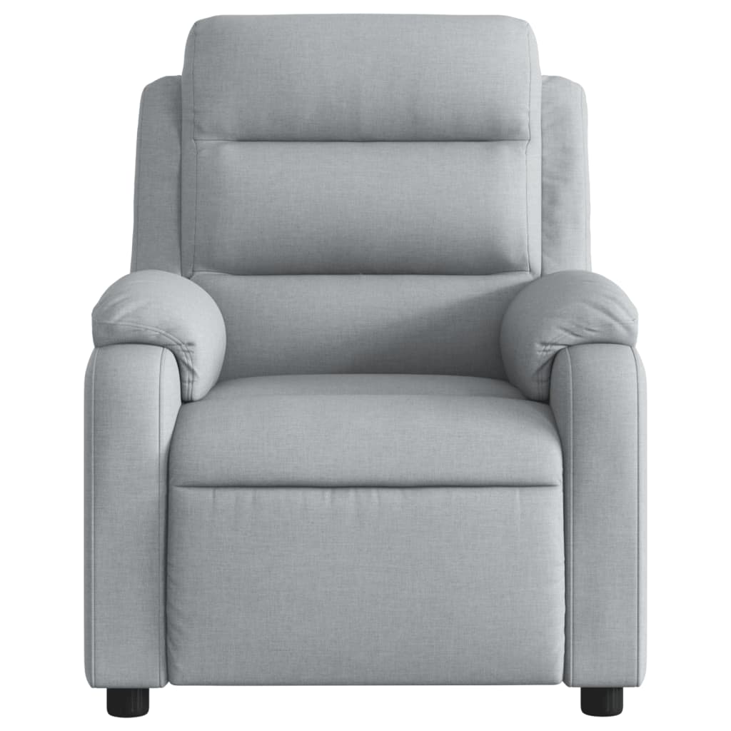 Relaxfauteuil lichtgrijze stof