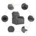 Relaxfauteuil Donkergrijze Stof 1