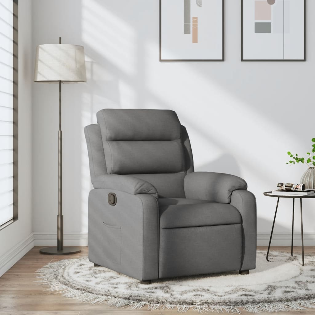 Relaxfauteuil Donkergrijze Stof 1