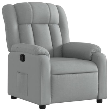 Relaxfauteuil lichtgrijze stof