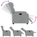 Relaxfauteuil lichtgrijze stof