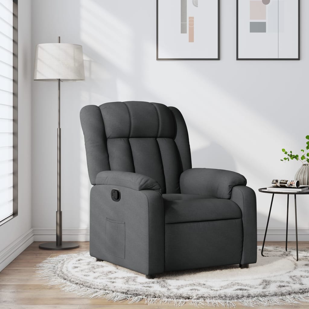 Relaxfauteuil Donkergrijze Stof 1