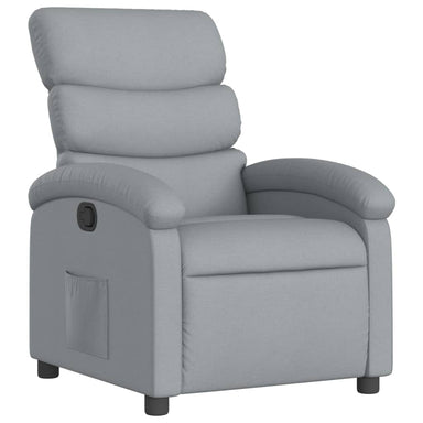 Relaxfauteuil lichtgrijze stof