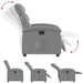 Relaxfauteuil lichtgrijze stof