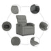 Relaxfauteuil donkergrijze stof