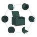 Relaxfauteuil donkergroene stof