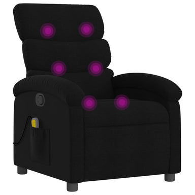 Massagestoel met zwarte stof