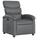 Relaxfauteuil grijs kunstleer