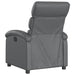 Relaxfauteuil grijs kunstleer