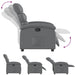 Relaxfauteuil grijs kunstleer