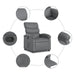 Relaxfauteuil grijs kunstleer