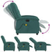 Massagestoel met donkergroene stof