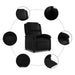 Relaxfauteuil zwart kunstleer