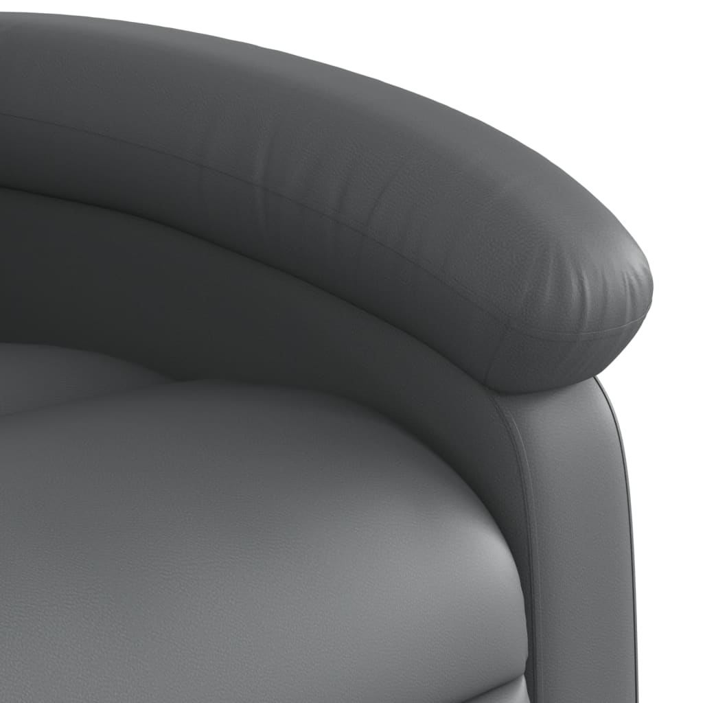 Relaxfauteuil grijs kunstleer