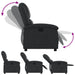Relaxfauteuil Zwart Echt Leer