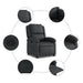 Relaxfauteuil Zwart Echt Leer