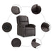 Relaxfauteuil donkerbruin echt leer