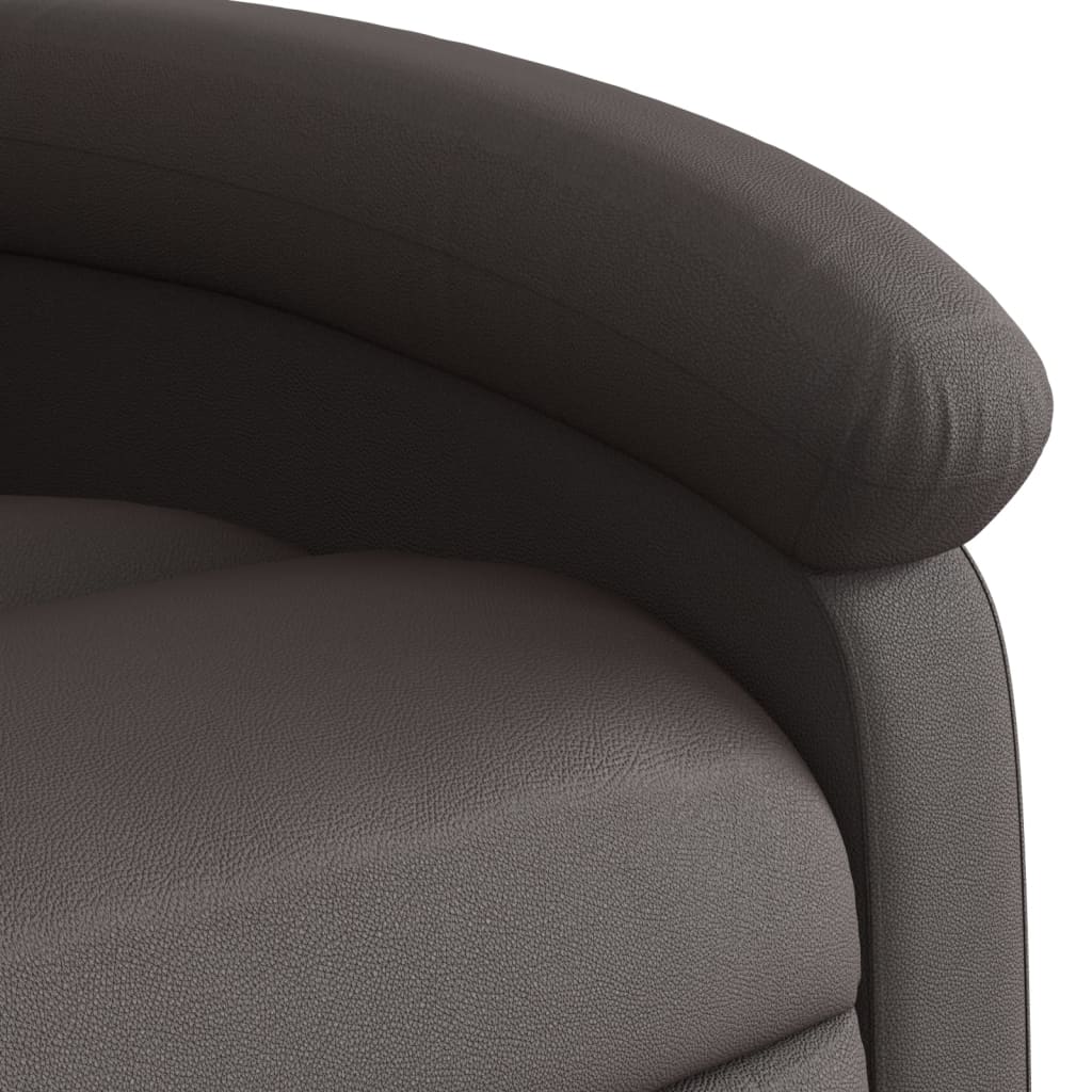 Relaxfauteuil donkerbruin echt leer