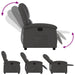 Relaxfauteuil Grijs Echt Leer