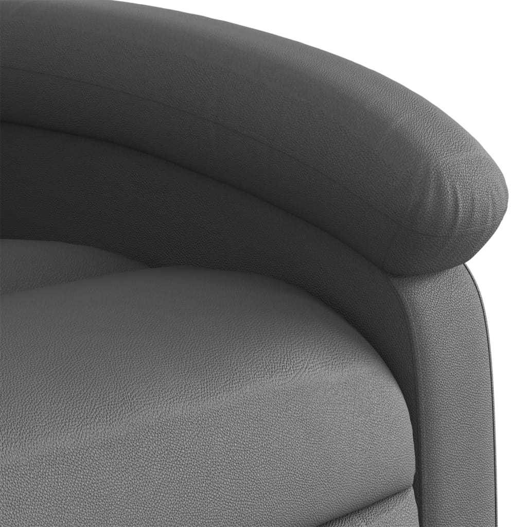 Relaxfauteuil Grijs Echt Leer