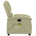Massagestoel van echt leer, crèmekleurig