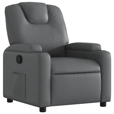 Relaxfauteuil grijs kunstleer