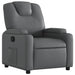 Relaxfauteuil grijs kunstleer