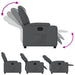 Relaxfauteuil grijs kunstleer
