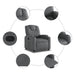 Relaxfauteuil grijs kunstleer