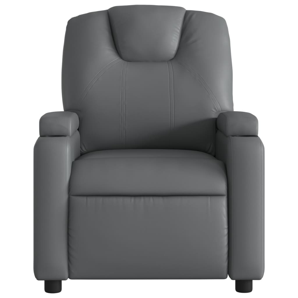 Massagestoel van grijs kunstleer