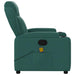 Massagestoel met donkergroene stof