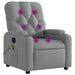 Massagestoel met lichtgrijze stof