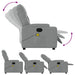 Massagestoel met lichtgrijze stof