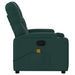 Massagestoel met donkergroene stof