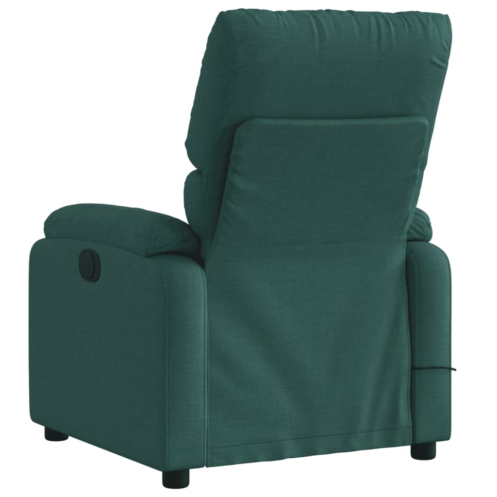 Massagestoel met donkergroene stof
