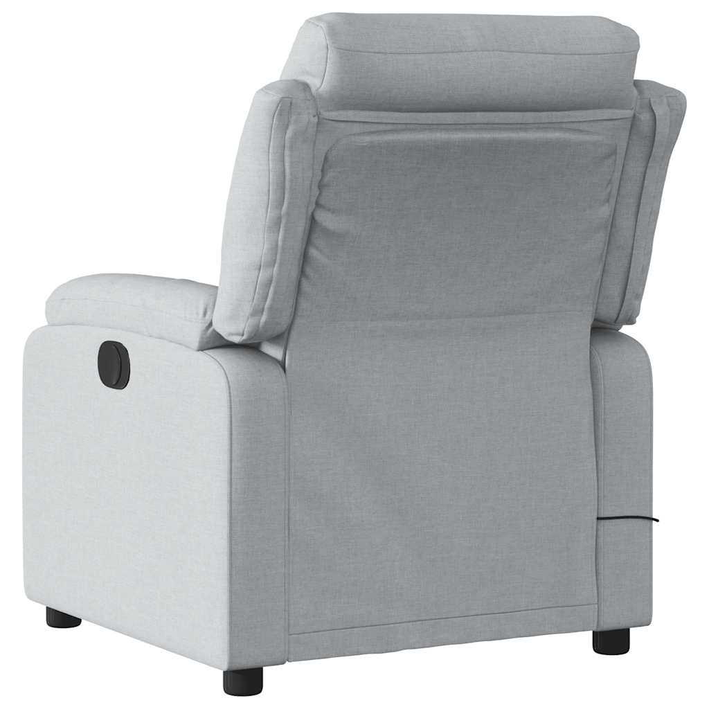 Massagestoel met lichtgrijze stof