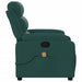 Massagestoel met donkergroene stof