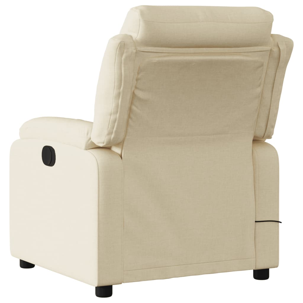 Massagestoel met crèmekleurige stof